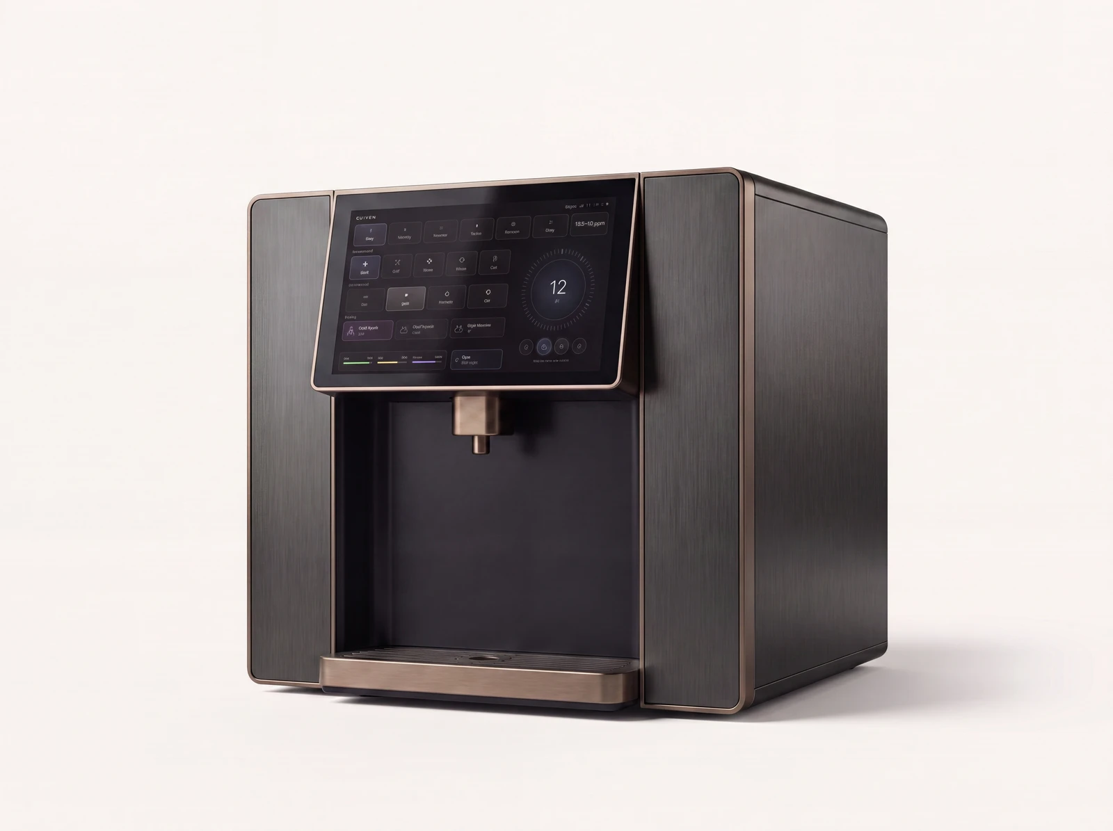 Opus in black stainless with bronze detailing