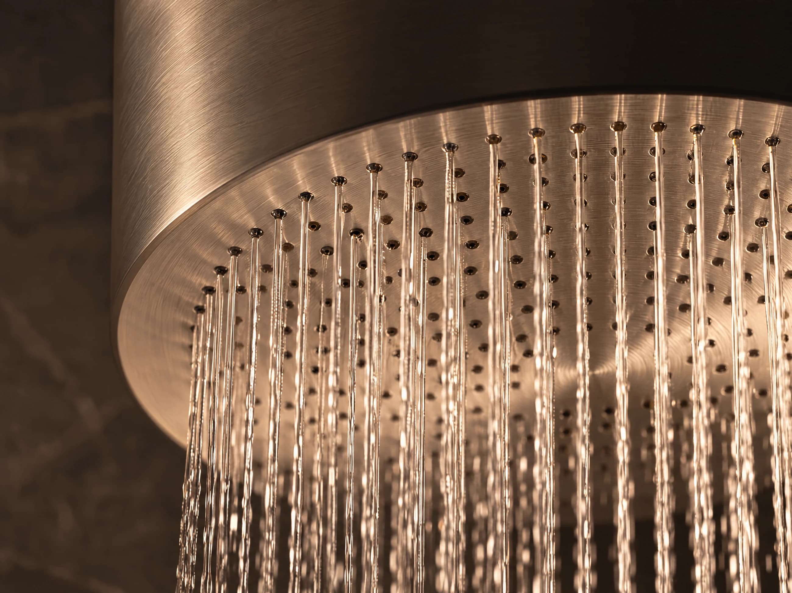 Close view of Monolith’s metal housing and integrated rainfall edge